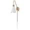 Nuvo Tango 1-Light Wall Sconce - Matte White with Burnished Brass 60/7468 - alternate 1